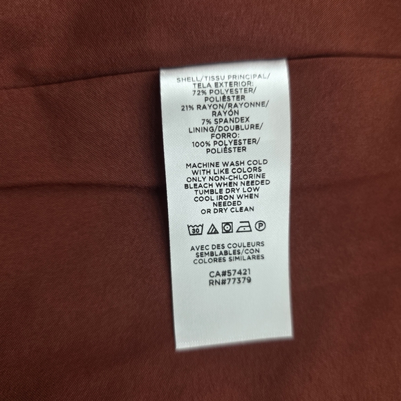 Ann Taylor Tailored Fit  Single Button Blazer Rust Red Size 8 - Picture 7 of 8